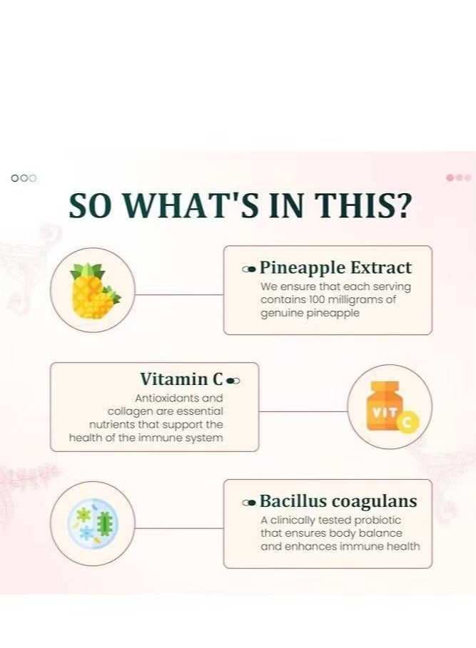 نيوتريشن علكات التوازن النسائي من Vital Source، خالية من الغلوتين، نباتية، بنكهة الأناناس من هاواي، 60 قطعة  - Image 4