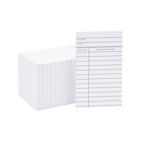 Sustainable Greetings Library Checkout Cards, Due Date Note Cards for Record Keeping (3x5 in, 250 Pack) - Image 1