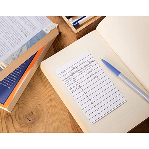 Sustainable Greetings Library Checkout Cards, Due Date Note Cards for Record Keeping (3x5 in, 250 Pack) - Image 4