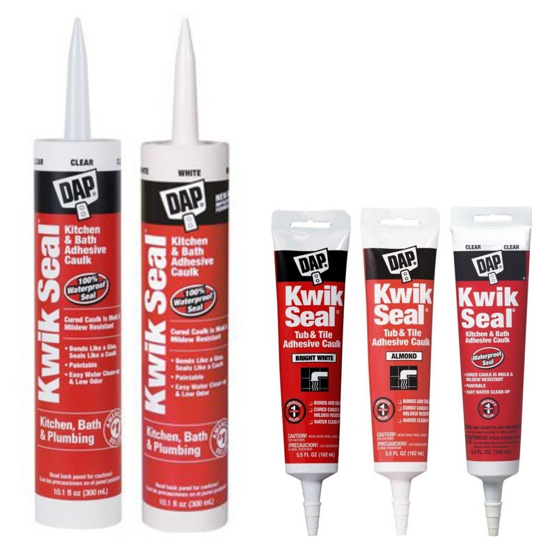 Dap Dap 18001 Kwik Seal Caulk with 5.5-Ounce Tube, White (3 Pack)  - Image 4