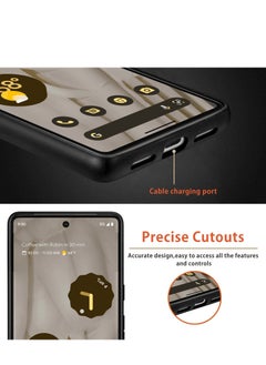 KASTWAVE Compatible Google Pixel 7A Magnetic Case,Slim Shockproof Soft PU Leather & Hard PC Full Protective Cover Google 7A 6.1”,Compatible with MagSafe Charging & Accessories,Pixel 7A Cases 2023 Black  - Image 5