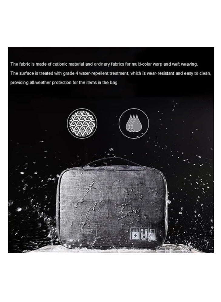 Cool Baby COOLBABY Electronic Accessory Bag Travel Cable Organizer Universal Waterproof Portable Cable Organizer for Adapter Memory Card USB Cable Organizer Large - Image 2