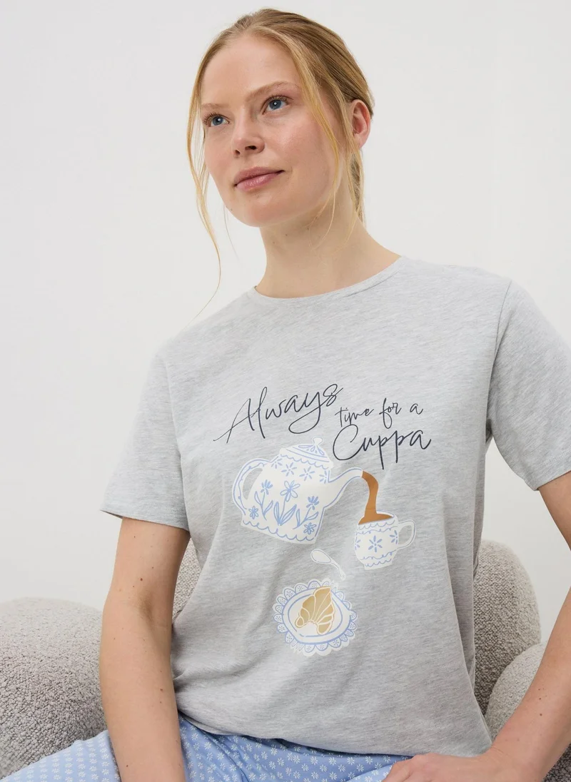 ماتلان Grey Tea Time Pyjama Set