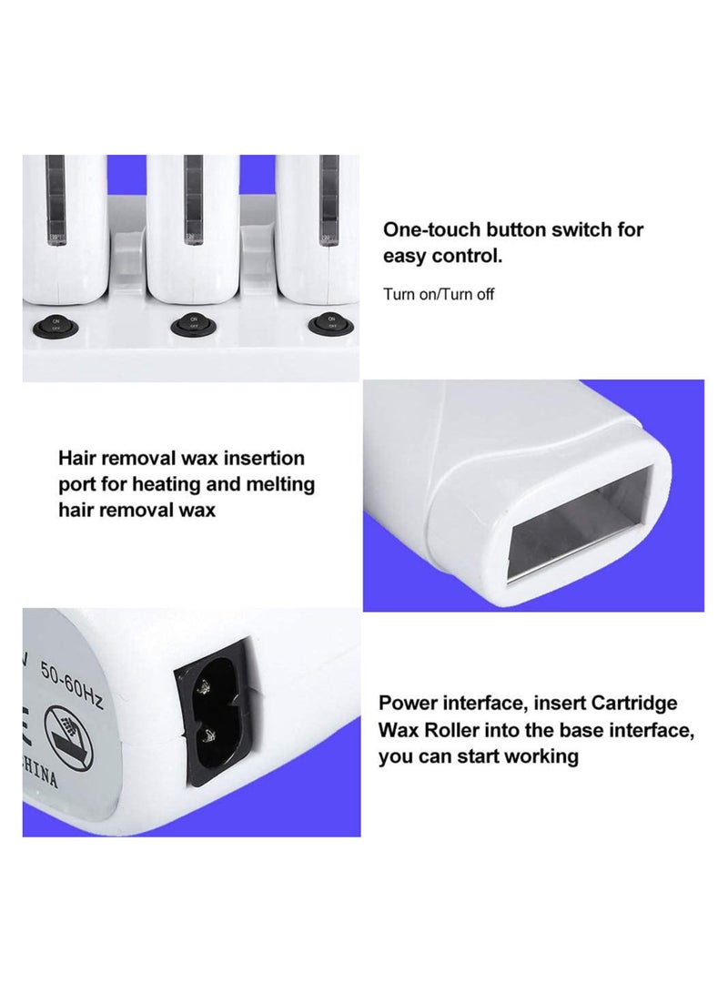 globalstar Depilatory Triple Wax Heater With Base  WW-1034 - Image 4