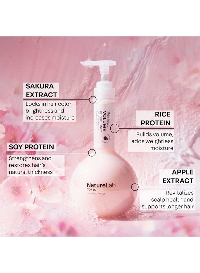 NatureLab. TOKYO Perfect Volume Conditioner: Lightweight Hair Conditioner, Build Lift, And Body To Flat, Fine, Or Limp Hair I 11.5 Fl Oz / 340Ml - Image 3