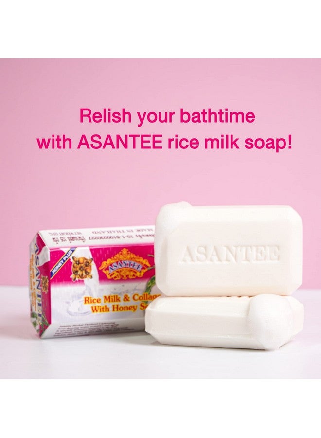 Asantee Rice Milk With Collagen And Honey Body Soap 125 G. (Pack Of 3) - Image 3