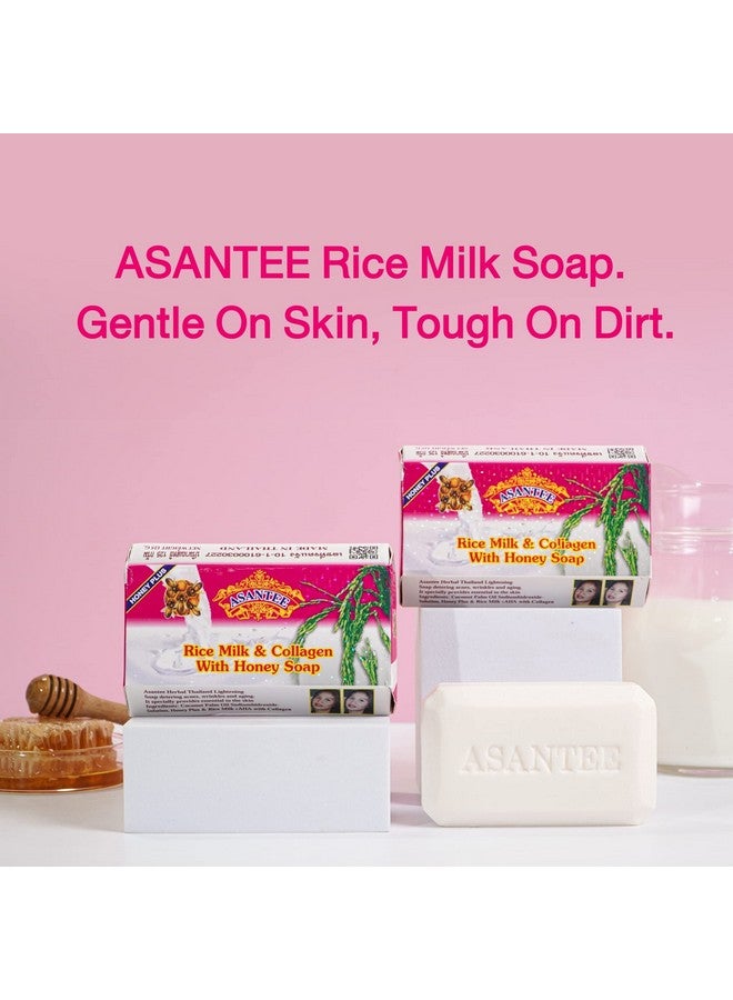 Asantee Rice Milk With Collagen And Honey Body Soap 125 G. (Pack Of 3) - Image 4