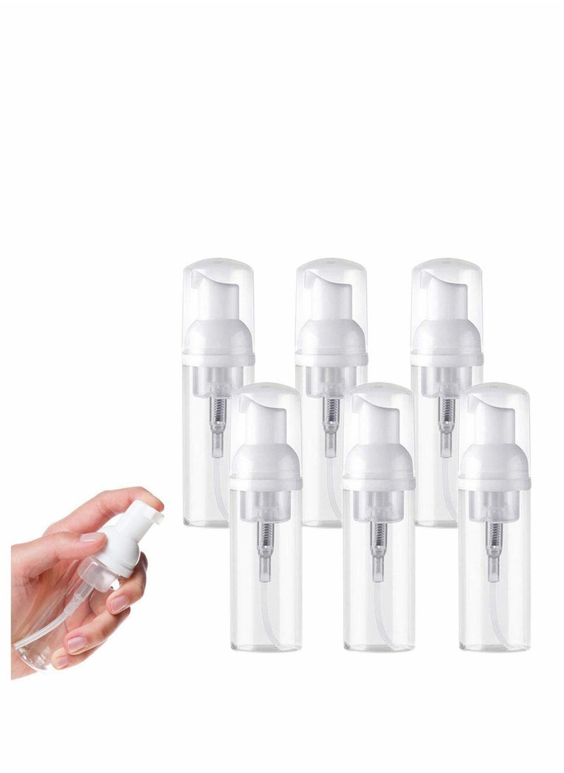 Generic - Pump Bottle Dispenser x6 60ml Pump Dispenser Bottle - Ideal for Decanting Shampoos, Sun Creams, Gels etc Travel Bottles 60ml Refillable Empty Plastic Bottles - Image 1
