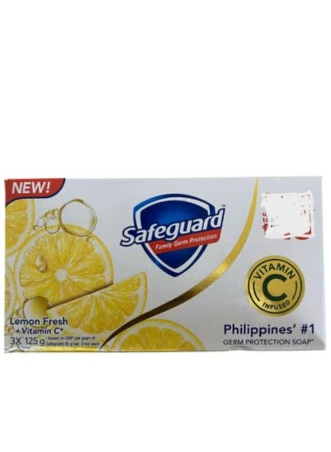 سيف جارد مجموعة صابون الليمون المنعش 125 جرام × 3 قطع