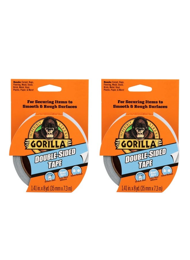 Gorilla Double-Sided Tape, 1.41" X 8 Yd, Gray, (Pack Of 2)  - Image 1