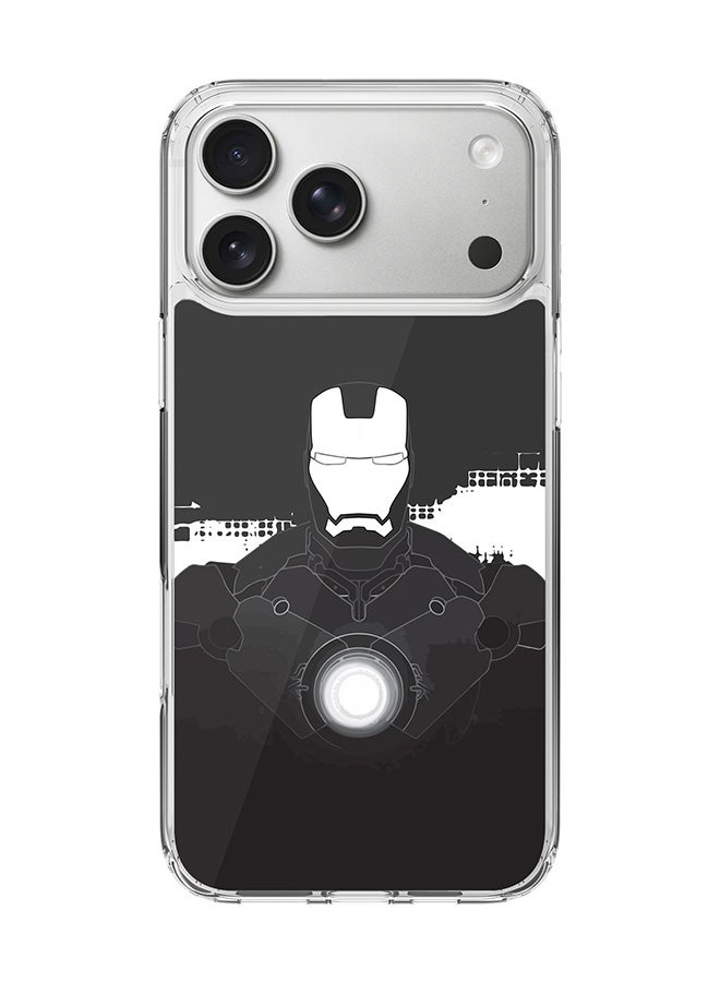 Stylizedd Classic Clear MagSafe Case for iPhone 17 Pro Max , Hybrid Soft Case Flexible Edges Anti Drop TPU PC Gel Thin Transparent Cover [ Designed for iPhone 17 Pro Max ] - Iron Man Beam