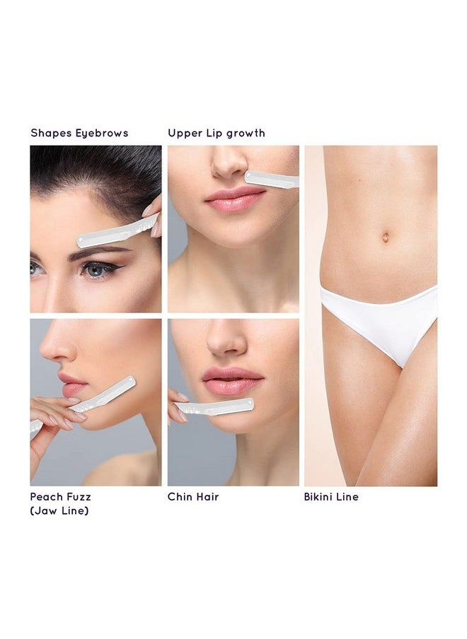 Sanfe - Glide Reusable Face & Eyebrow Razor For Women | For Safe & Painfree Facial Hair Removal Pack Of 1 (3Pcs) | Razor For Face Eyebrows Upper Lips Chin Side Locks Forehead | For Soft Hair - Image 1