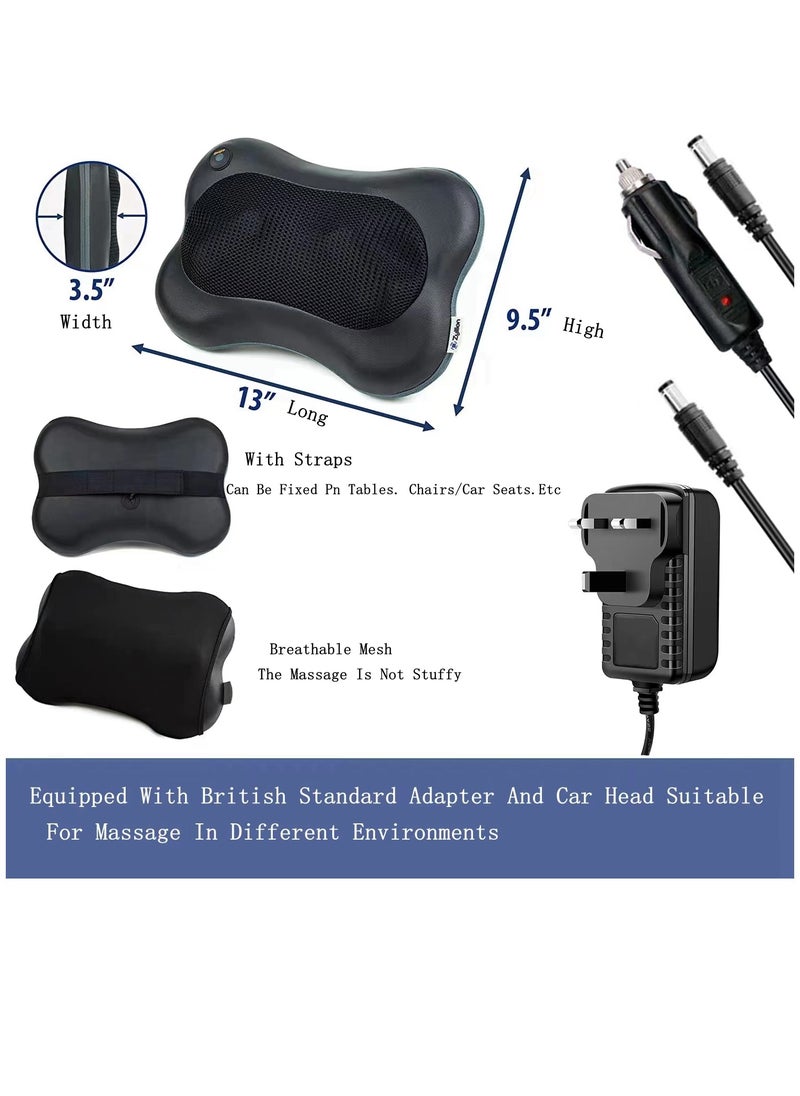 Cool Baby Back And Neck Thermal Massager - 3D Deep Tissue Acupressure Massage Pillow Electric Massage Pillow For Back Shoulders Legs Feet Body Muscle Pain Relief Use At Home Car Office  - Image 5