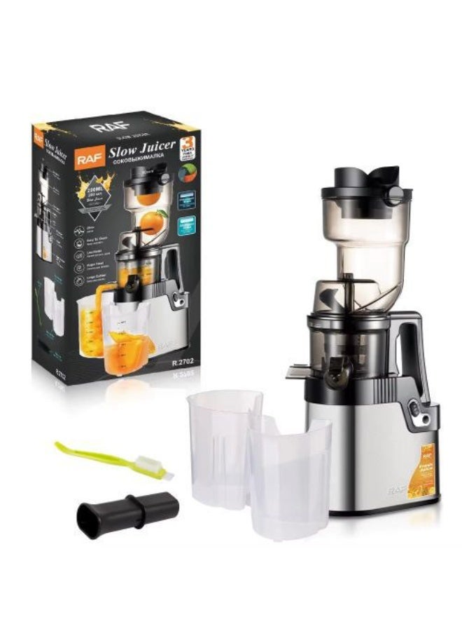 RAF R.2702 200ml Juicer Squeezer Electric Orange Slow Juicer with Powerful Extractor 80mm Big Mouth - Image 5