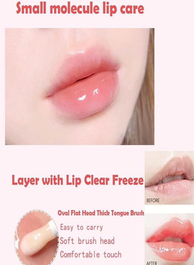 Dulele 4PCS Fruit Flavoured Lip Oil Set, Moisturizing Plumping Lip Glow Oil, No-Sticky Lip Gloss Lip Balm, Hydrating Nourishing Lip Care for Women/Peach/Strawberry (Pink, 1) - Image 3
