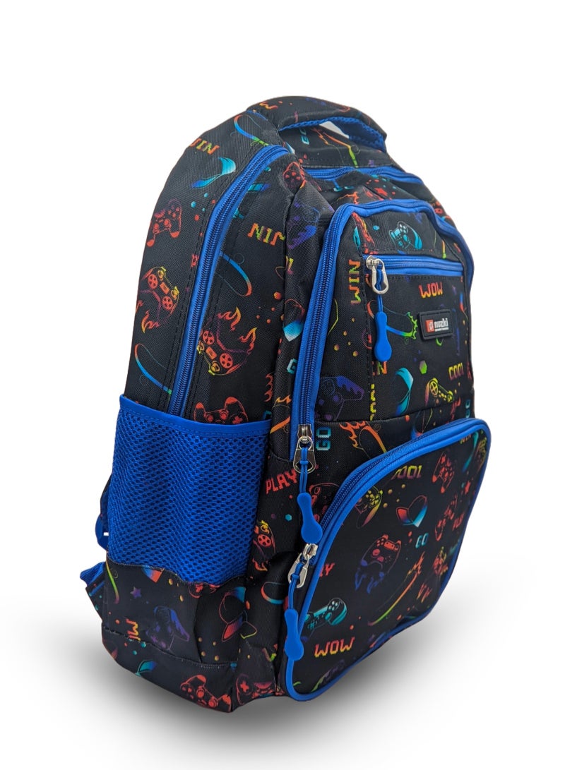 نوزكي حقيبة مدرسية نوزكي للأطفال 3 قطع/مجموعة - حقيبة ظهر للمدرسة النهائية، حقيبة مدرسية، علبة أقلام رصاص، وحقيبة غداء كومبو للطلاب العصريين - Image 4