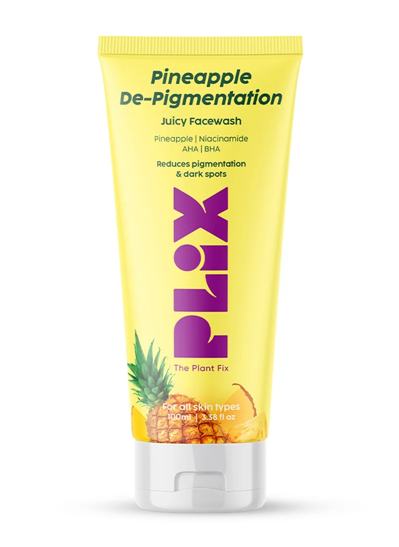 PLIX THE PLANT FIX 5% غسول وجه برغوة الأناناس الرغوية لإزالة التصبغات - غسول لتفتيح البشرة وتوحيد لون البشرة | خالي من الكبريتات والبارابين والسيليكون، 100 مل