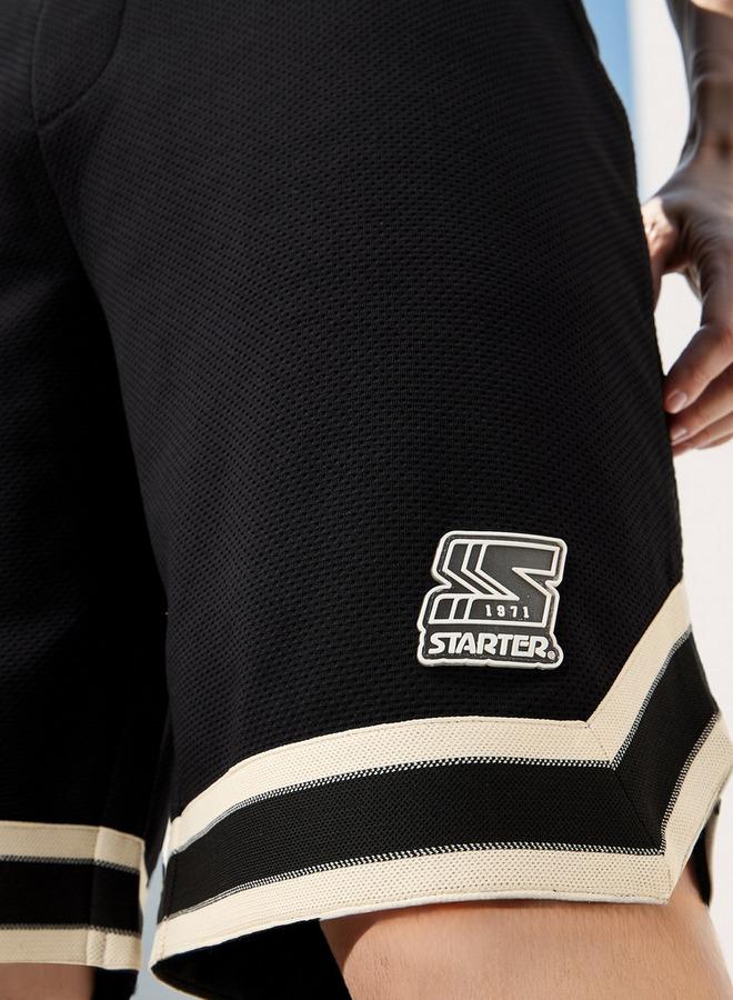 STARTER Contrast Detail Flexi Waist Shorts with Pockets - Image 4