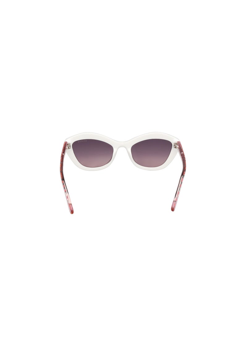 GUESS FULL RIM GIRLS ASYMMETRICAL BEIGE INJECTED SUNGLASSES - Image 4
