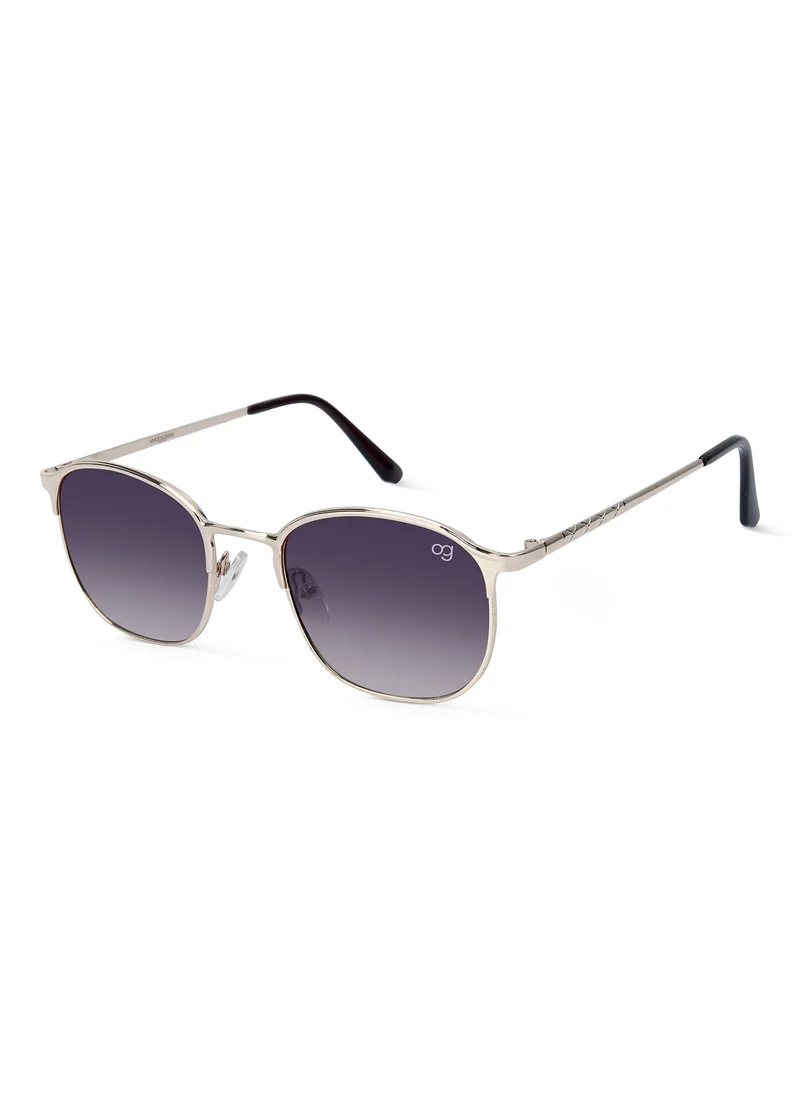 Woggles UV- Protected  Golden Clubmaster Sunglasses
