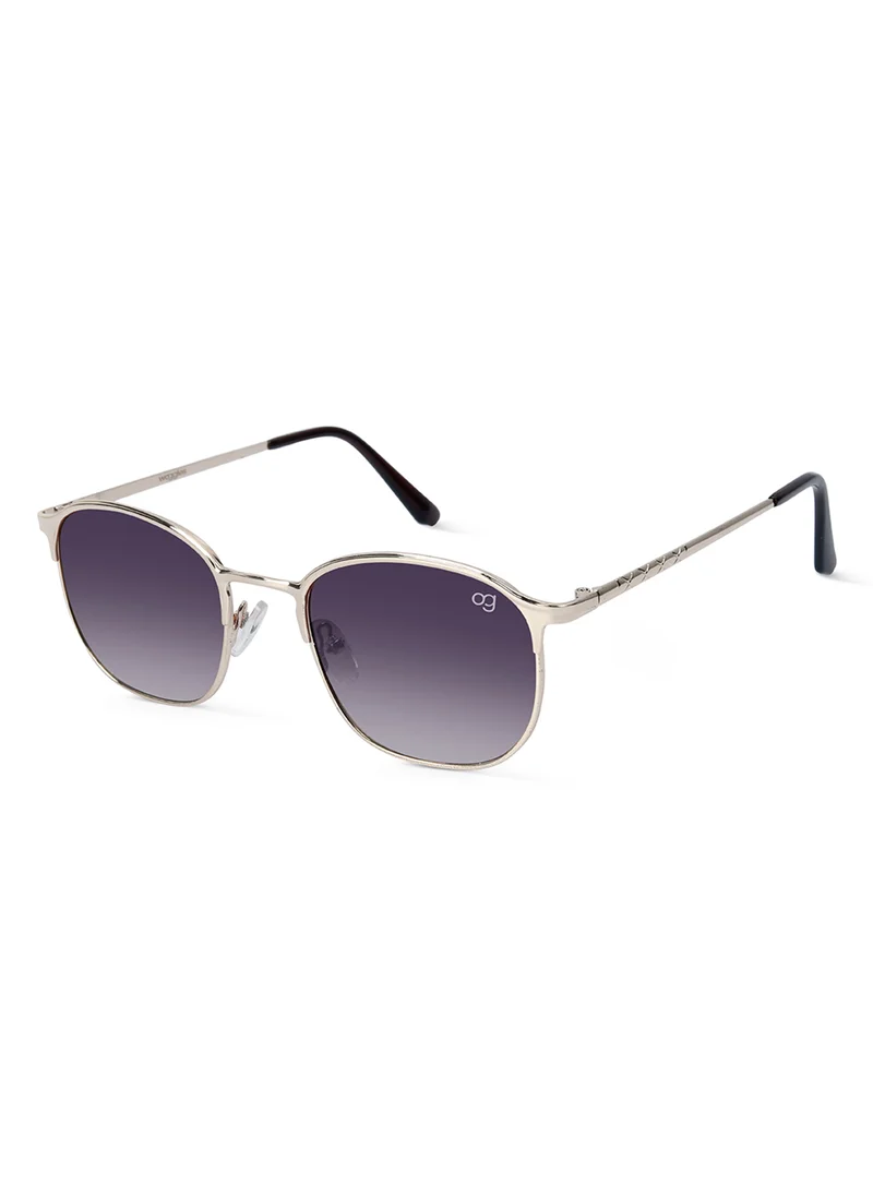 Woggles UV- Protected  Golden Clubmaster Sunglasses