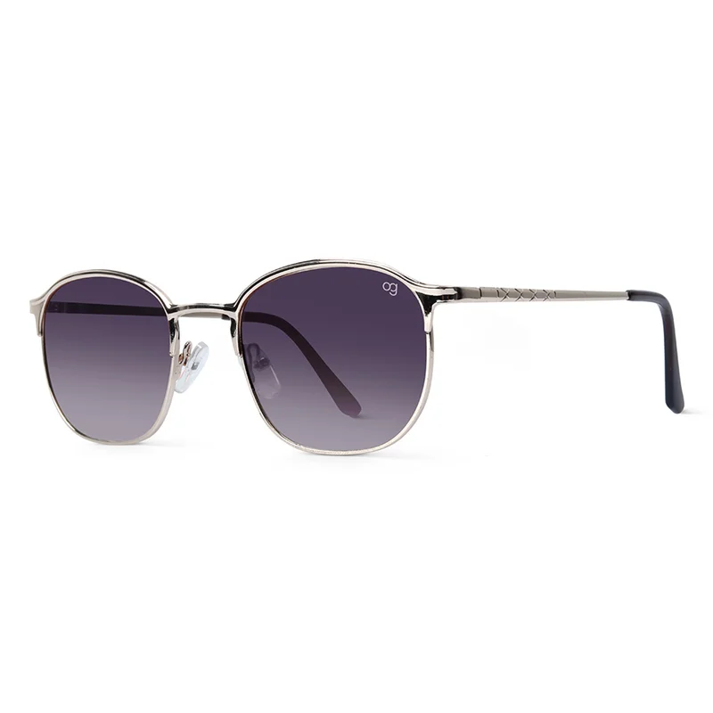 Woggles UV- Protected  Golden Clubmaster Sunglasses