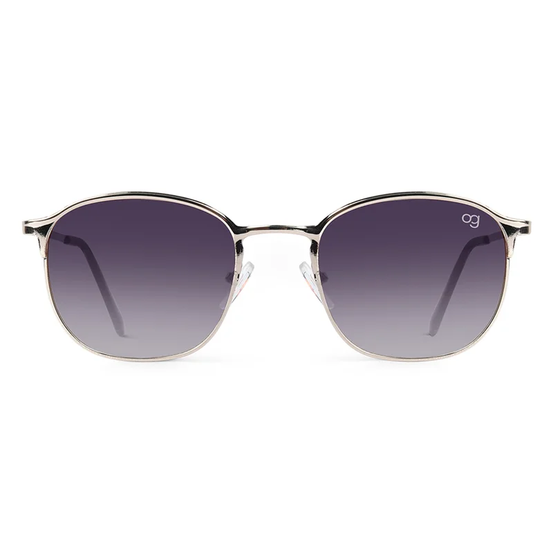 Woggles UV- Protected  Golden Clubmaster Sunglasses