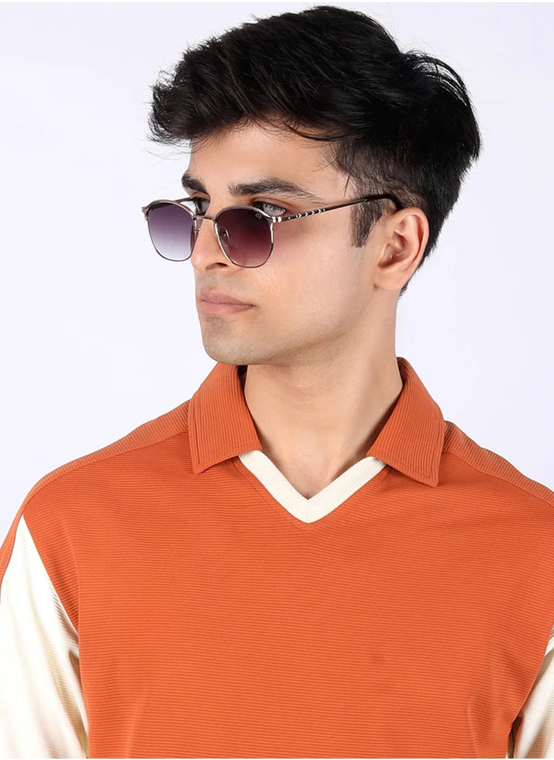 Woggles UV- Protected  Golden Clubmaster Sunglasses