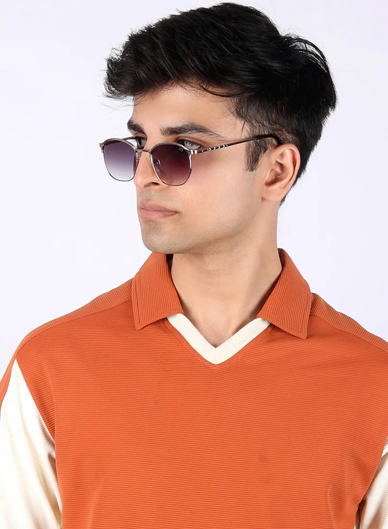 Woggles UV- Protected  Golden Clubmaster Sunglasses