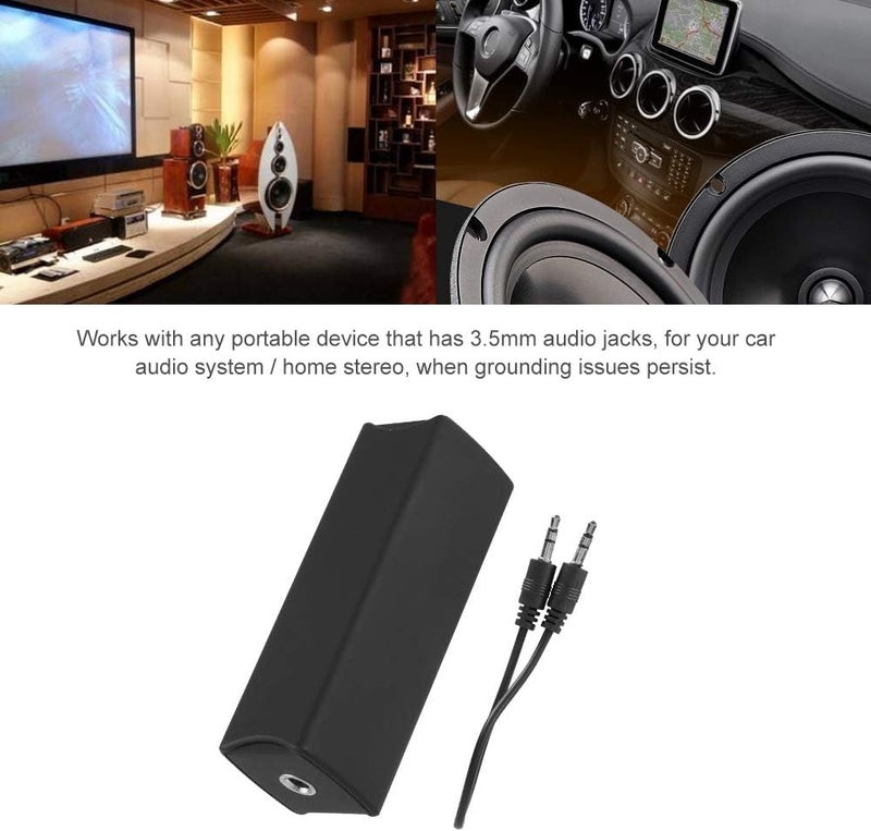 Ground Loop Noise Isolator Noise Filter Eliminator with 3.5mm Audio Cable for Car Stereo Systems and Home Audio Systems - Image 1