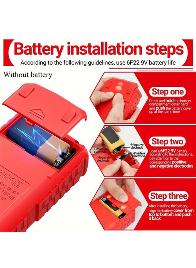 Black Digital Multimeter AC DC Voltage Current Tester Auto Electrician Tool - Image 3