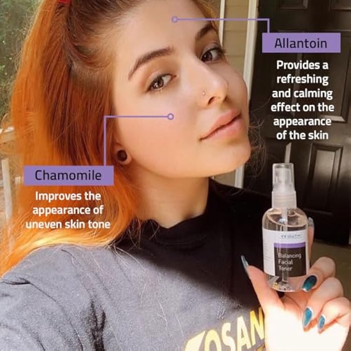 YEOUTH Hydrating Toner for Face Spray with Chamomile and Allantoin, Alcohol Free Facial Care, Refreshing Skin Care Face Toner for Women and Men 3.4 Oz - Image 5