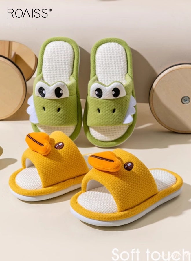 رويس شباشب سهلة الارتداء للجنسين برسومات كرتونية لطيفة، متينة ومقاومة للانزلاق، مريحة للارتداء داخل المنزل وخارجه، خفيفة الوزن وسهلة التنظيف، لون أخضر - Image 3