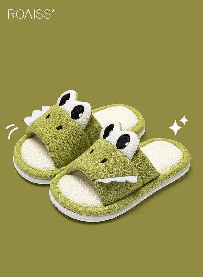 رويس شباشب سهلة الارتداء للجنسين برسومات كرتونية لطيفة، متينة ومقاومة للانزلاق، مريحة للارتداء داخل المنزل وخارجه، خفيفة الوزن وسهلة التنظيف، لون أخضر - Image 4