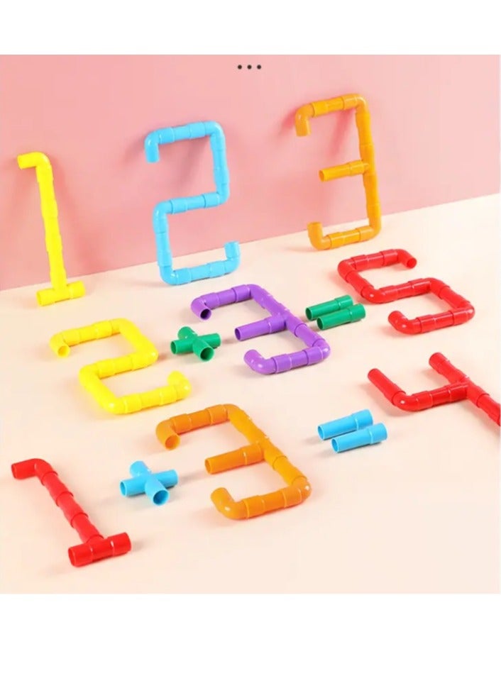 Children's Pipeline Construction Blocks Pipe building blocks 72 [storage box]] Pipe building blocks 72 [storage box]] - Image 3