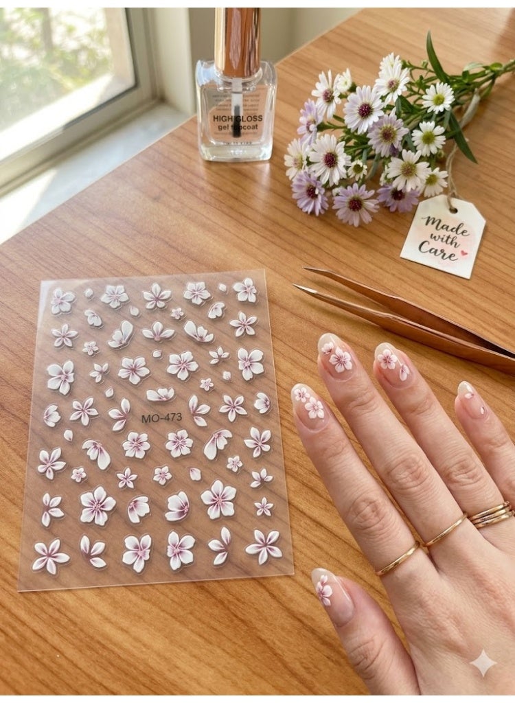 Modern nail stickers - 3D for an attractive look in the nail basin - High quality sticker compatible with nail polish and gel. - Image 1