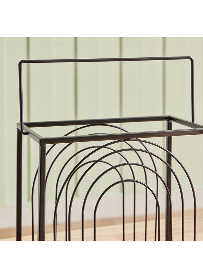 Home Box Destan Metal Ribbed Candleholder with Glass Votive 27 x 24 x 15.5 cm - Image 3