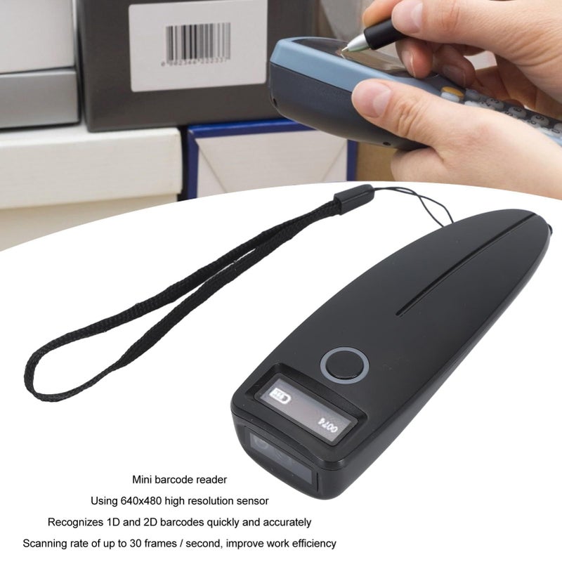 Wireless Mini 2D Barcode Scanner Portable 3 In 1 2.4G USB 1D QR Code Reader For iOS Tablet POS - Image 4