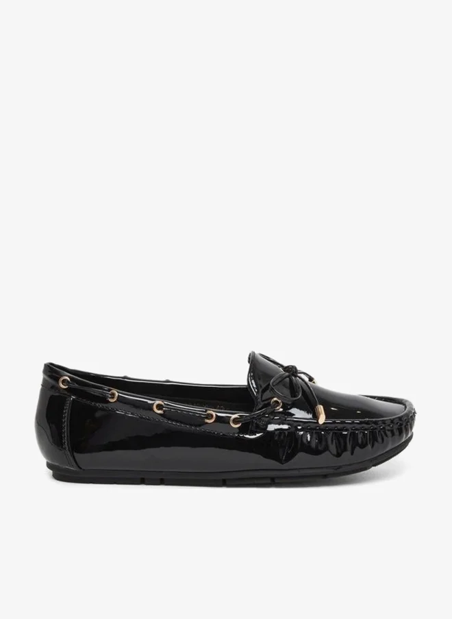 Styli Styli Women Black Patent Leather Look Loafers