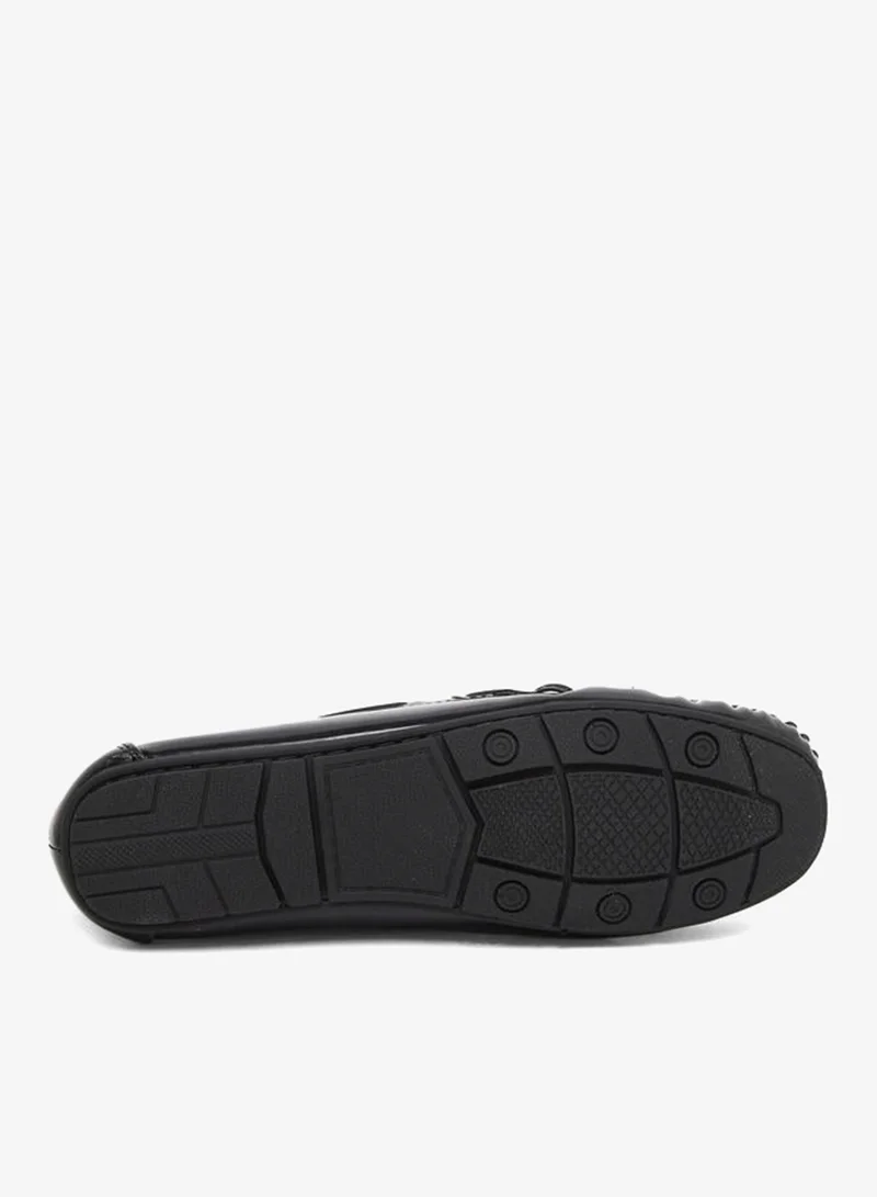 Styli  Styli Women Black Patent Leather Look Loafers for Women | Best Price UAE