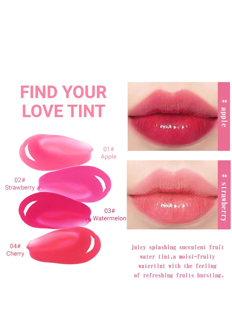 FAFAMOON Lip Tint Stain Set, Mini Liquid Water Tint,Korean Lip Gloss Moisturizing Natural,Long Lasting Waterproof,Multi-Use Lip and Cheek Tint(Strawberry) - Image 5