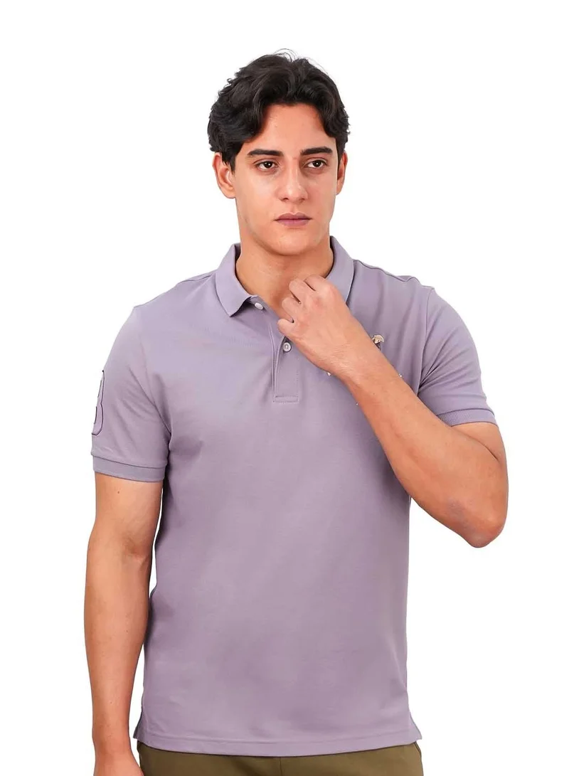 Men's Slim Fit Cotton Short Sleeve Napoleon Polo