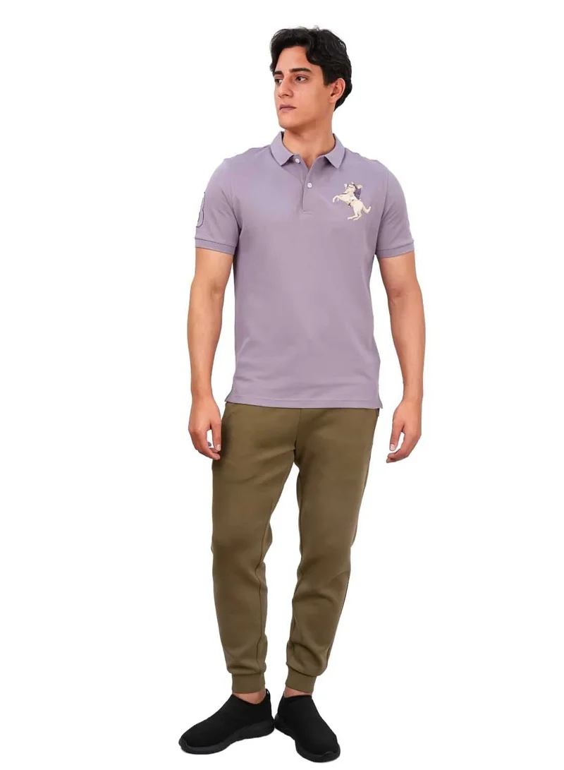 جيوردانو قميص بولو نابليون رجالي من القطن بأكمام قصيرة وقصة ضيقة