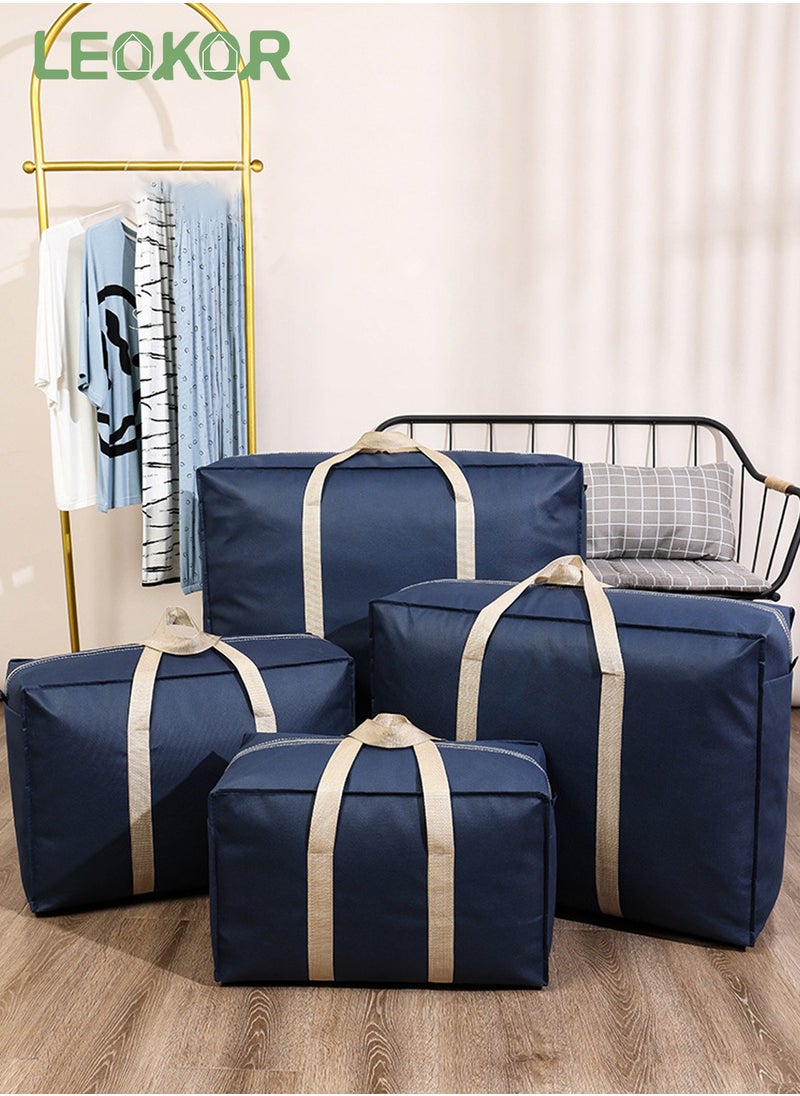 LEOKOR 4 Pcs Foldable Organizer, Large Capacity Clothes Organization with Reinforced Handle for Bedding Blankets Toys Gift  - Image 1
