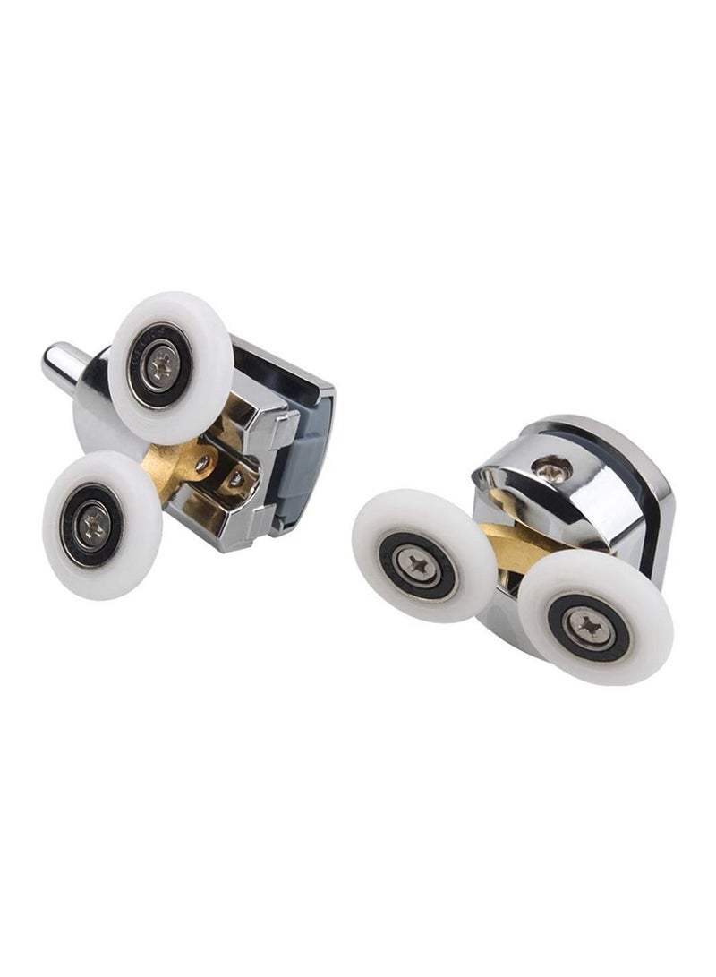 Y&D Shower Door Rollers, 23mm Sliding Doors Wheels Replacement Roller Runner Wheel 2 Top & Bottom fit for Glass Holes 14mm 4Pcs  - Image 5
