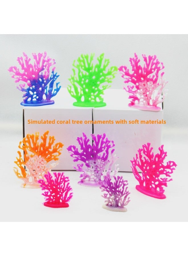 Artificial Submarine Coral Model Toy Fish Tank Decoration Marine Animal Matching Micro Landscape Landscape Decoration-Color:Red 5cm High - Image 2