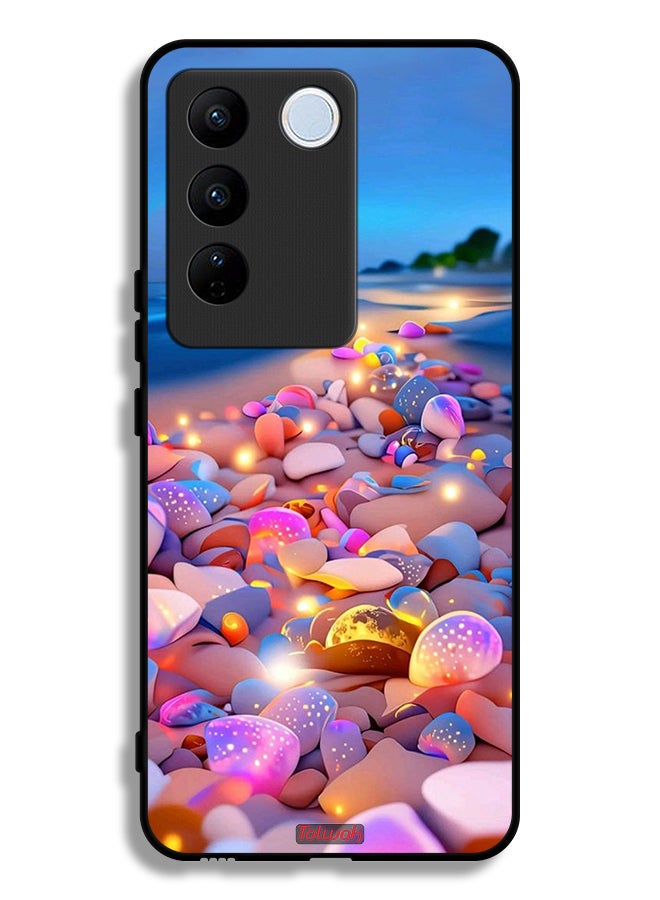 Tolwak غطاء حماية لهاتف فيفو V27 برو بتصميم فن الحجارة - Image 1