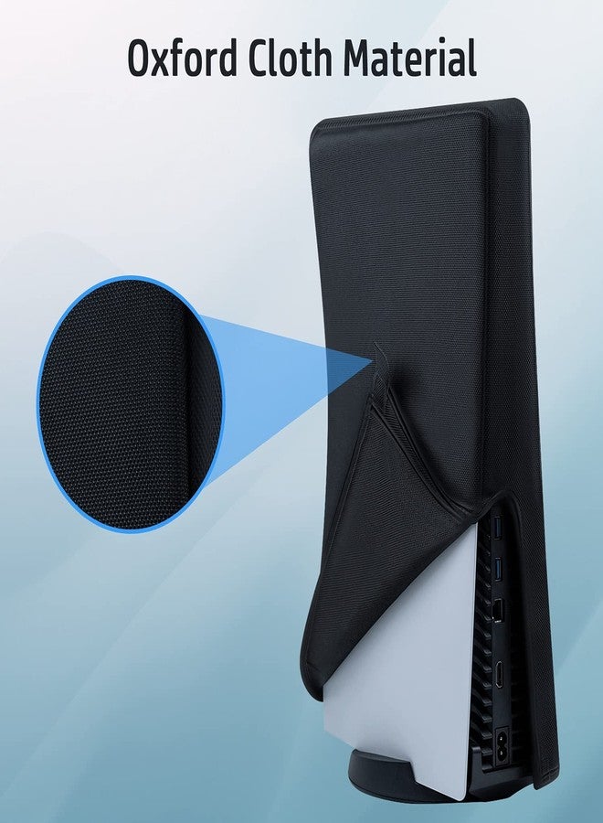 Mcbazel Dust Cover for PS5, Precision Cut Protective Case Anti Scratch Waterproof Cover Sleeve for Playstation 5 Console Digital Edition and Ultra HD Edition - Black (NOT for PS5 Slim/Pro) - Image 4