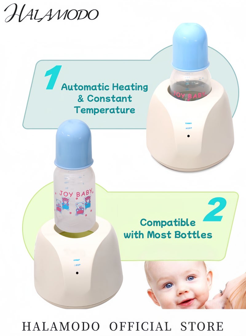 Halamodo Portable Electric Baby Bottle Warmer Constant Temperature Heater for Glass & Plastic Bottles Quick Heating Bottle Warmers Ideal for Home & Travel - Image 2