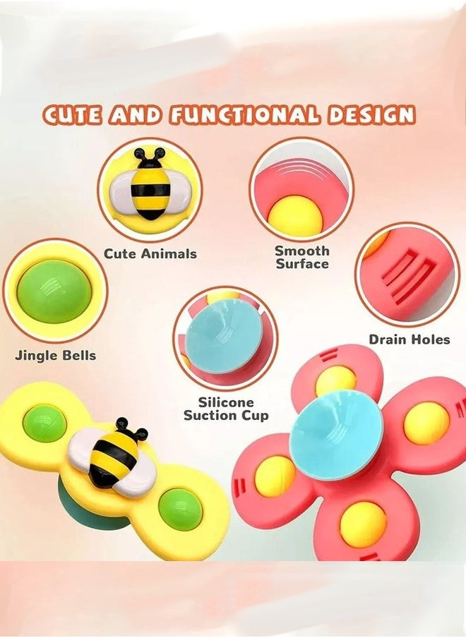 Haidue - 3 Pack Suction Cup Spinner Toy Random Color - Image 1